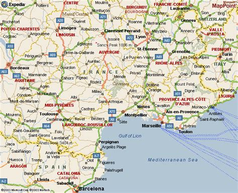 towns in the south of france|map of southern france towns.